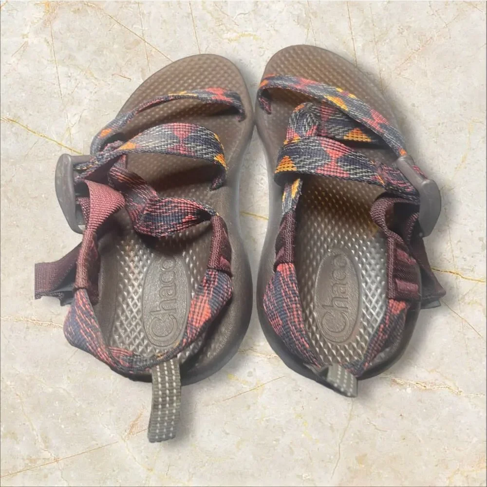 Chaco Kids Multicolor Z/1 Ecotread Ohkurr Strappy Basket Weave Sandal Size 2
